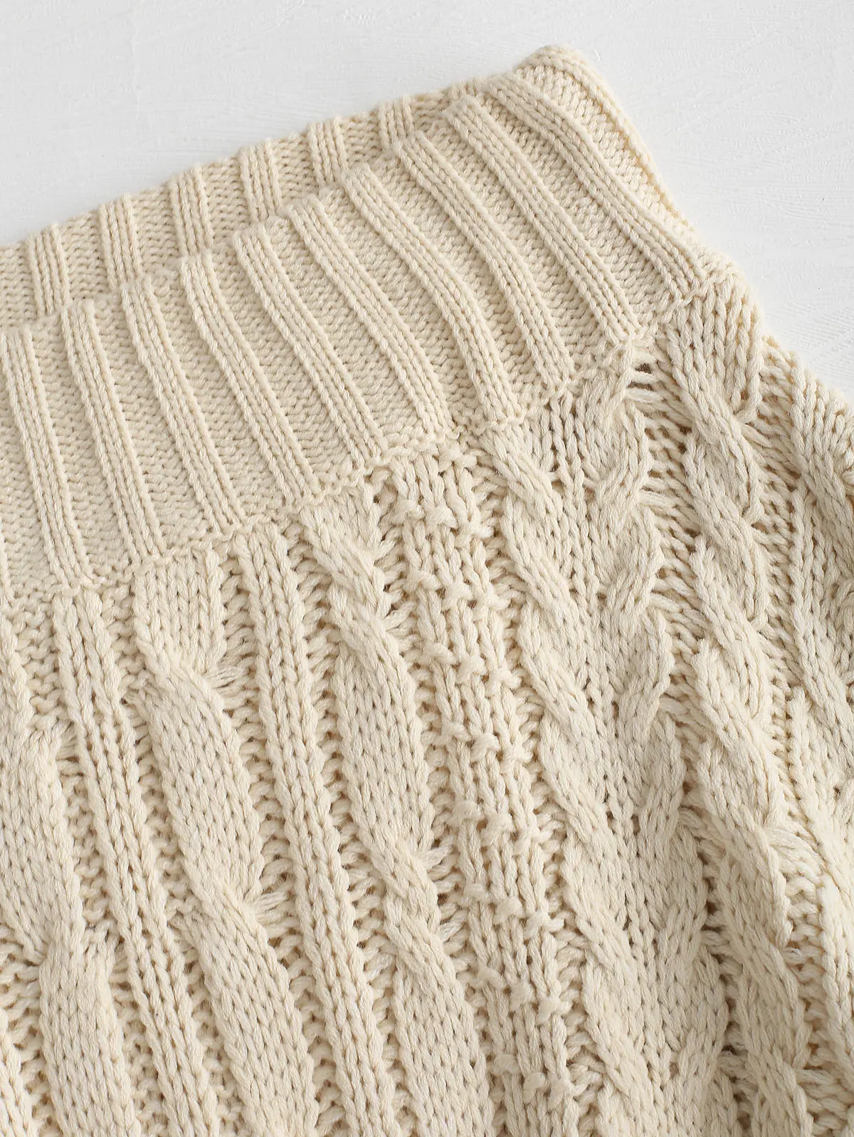 ZAFUL Sweaters Off The Shoulder Chunky Cable Knit Sweater Jumper Knitted Long Sleeve Pullovers Tops Crop Streetwear Fall | Женская