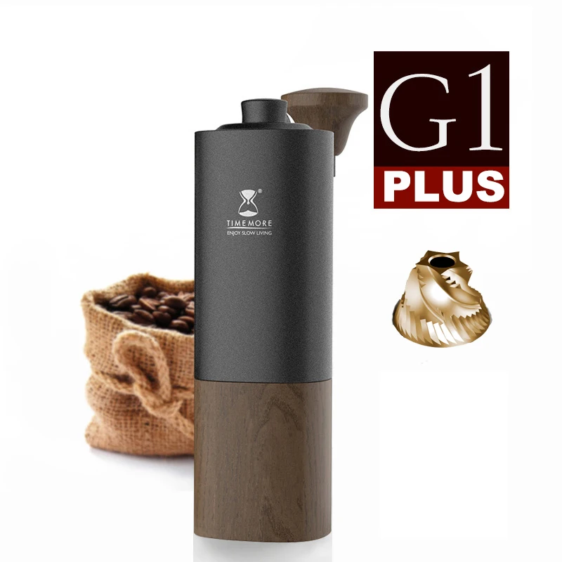 TIMEMORE-molinillo de Caf&eacute; manual G1 / G1 PLUS, rebaba de recubrimiento de titanio, minimalismo, para espresso-0
