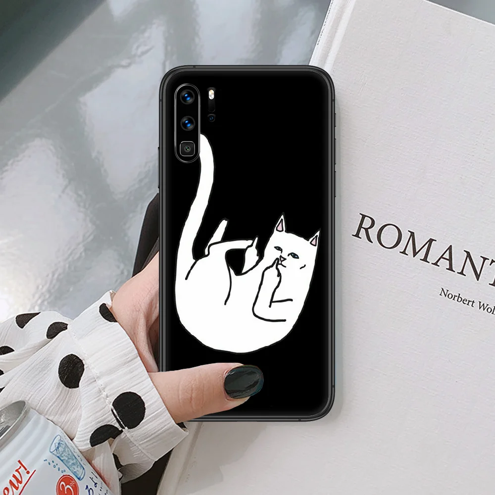 

Lord Fashion Funny Brand Nermals Phone Case For Huawei P Mate Smart 10 20 30 40 Lite Z 2019 Pro Black black Shell 3D Prime Trend