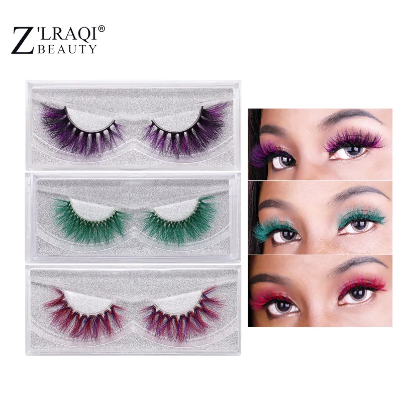 Z'LRAQI BEAUTY 3d норковые ресницы 25 мм натуральный макияж 9D красочные для наращивания