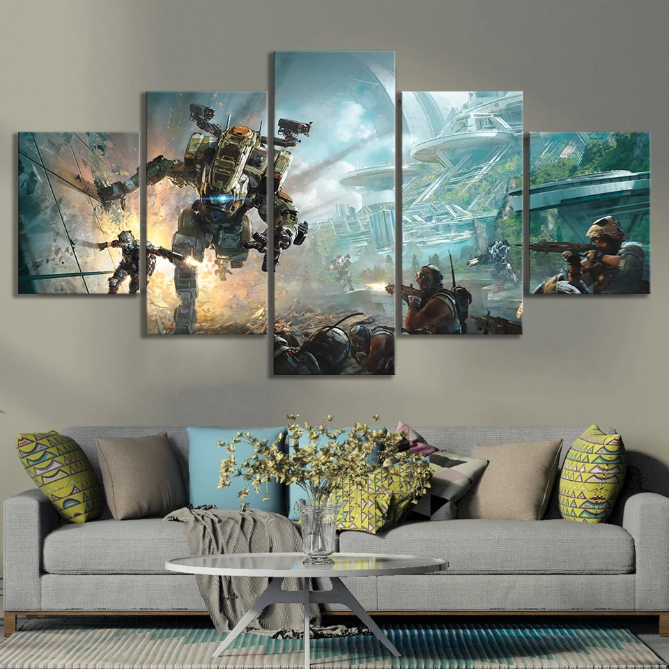Титановое падение 2 видеоигры художественные картины без рамки робот титановое