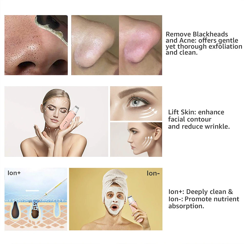 

VIP LINK FOR DROPSHIPPING Ultrasonic Skin Scrubber Facial Cleaner Facial Massager Blackhead Remover Face Lift Machine