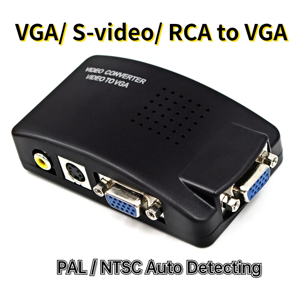 Конвертер RCA S Video VGA в адаптер 1080P HD для ПК и ноутбуков|Кабели VGA| |