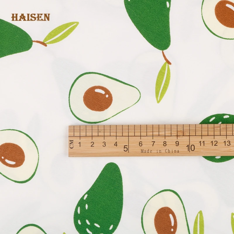 Серия авокадо набивная саржевая ткань для творчества шитья стеганая одежда