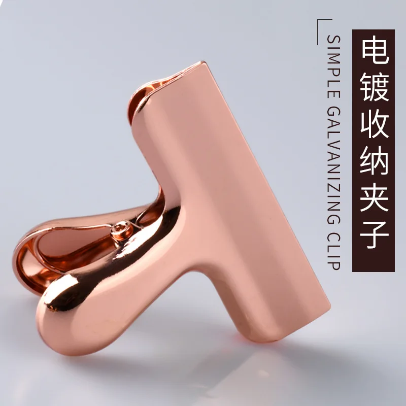 

Light luxury metal sealing clip stainless steel dovetail clip food clip bill clip office folder stationery clip