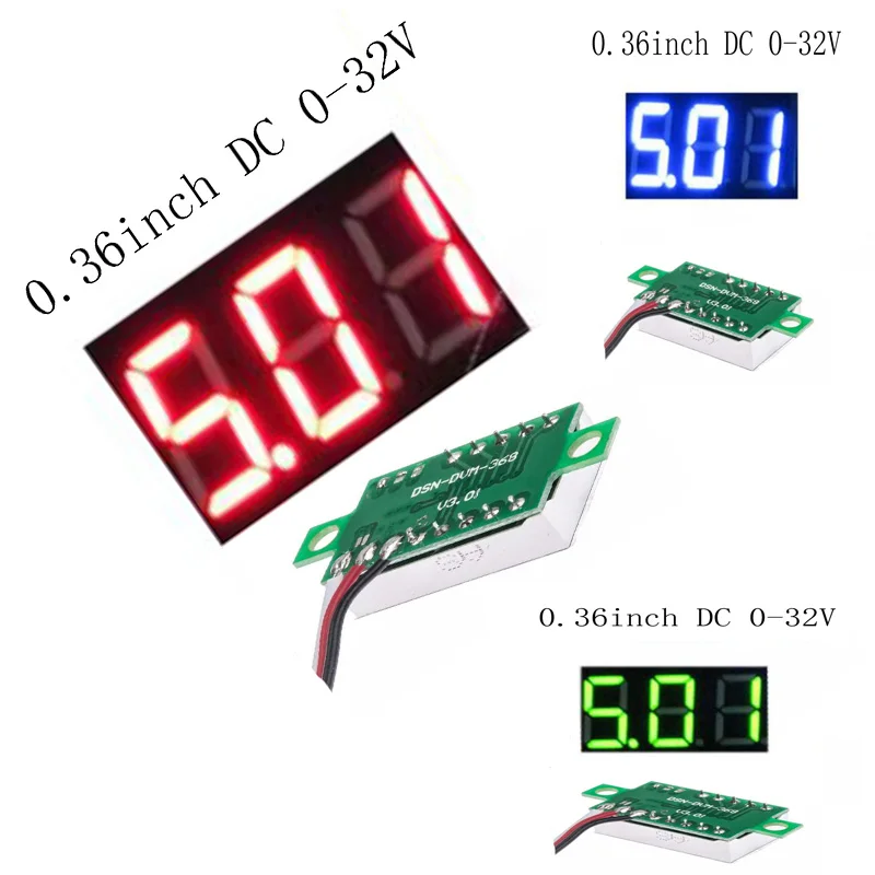 DC4.7-32V Мини вольтметр тестер цифровой напряжение СВЕТОДИОДНЫЙ дисплей измеритель