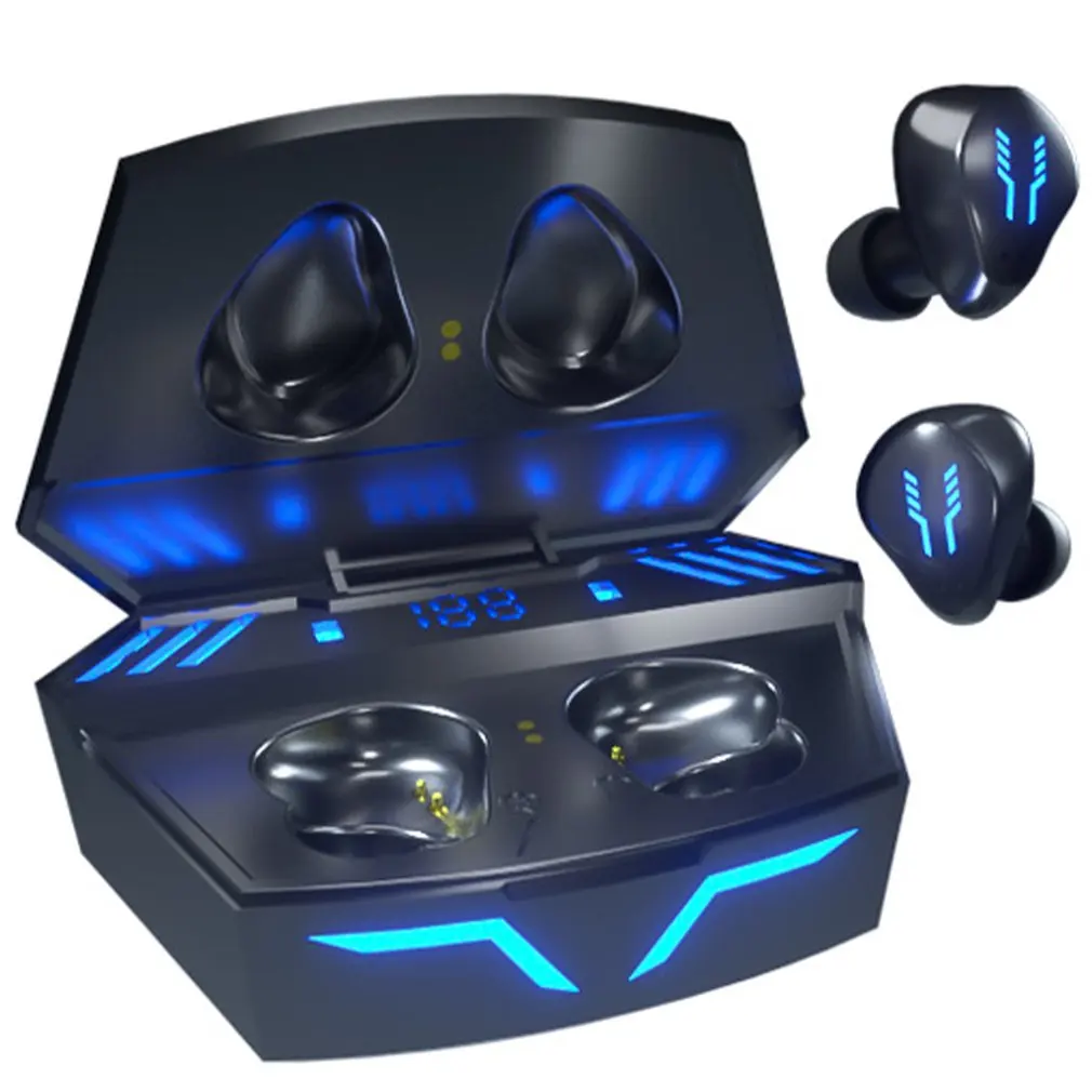 

New TWS Wireless Gaming Earphones No Delay Bluetooth-compatible Headphones LED Display Sports Waterproof Earbuds Headset Gamer