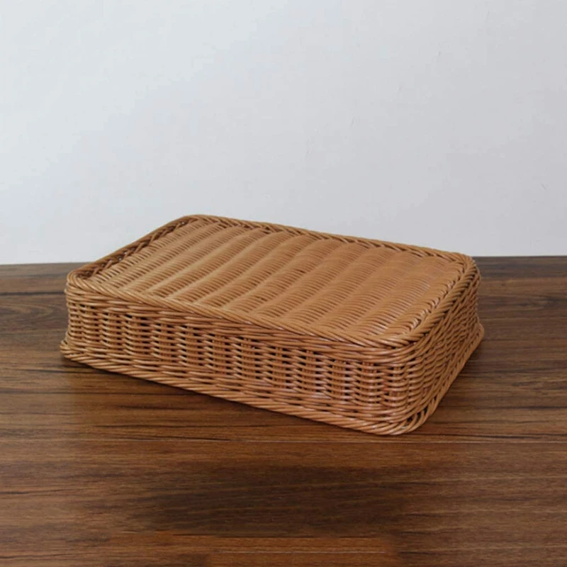 Kitchen Drawer Organizer Cutlery Storage Basket 4 Compartments Forks Knifes Rattan Tray | Дом и сад