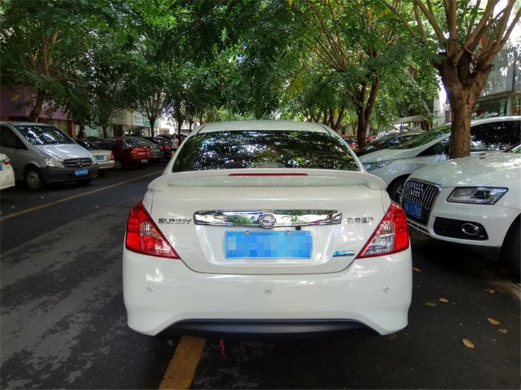 Спойлер для NISSAN Versa 2011-2016 спойлер Sunny высокого качества из АБС-пластика заднее