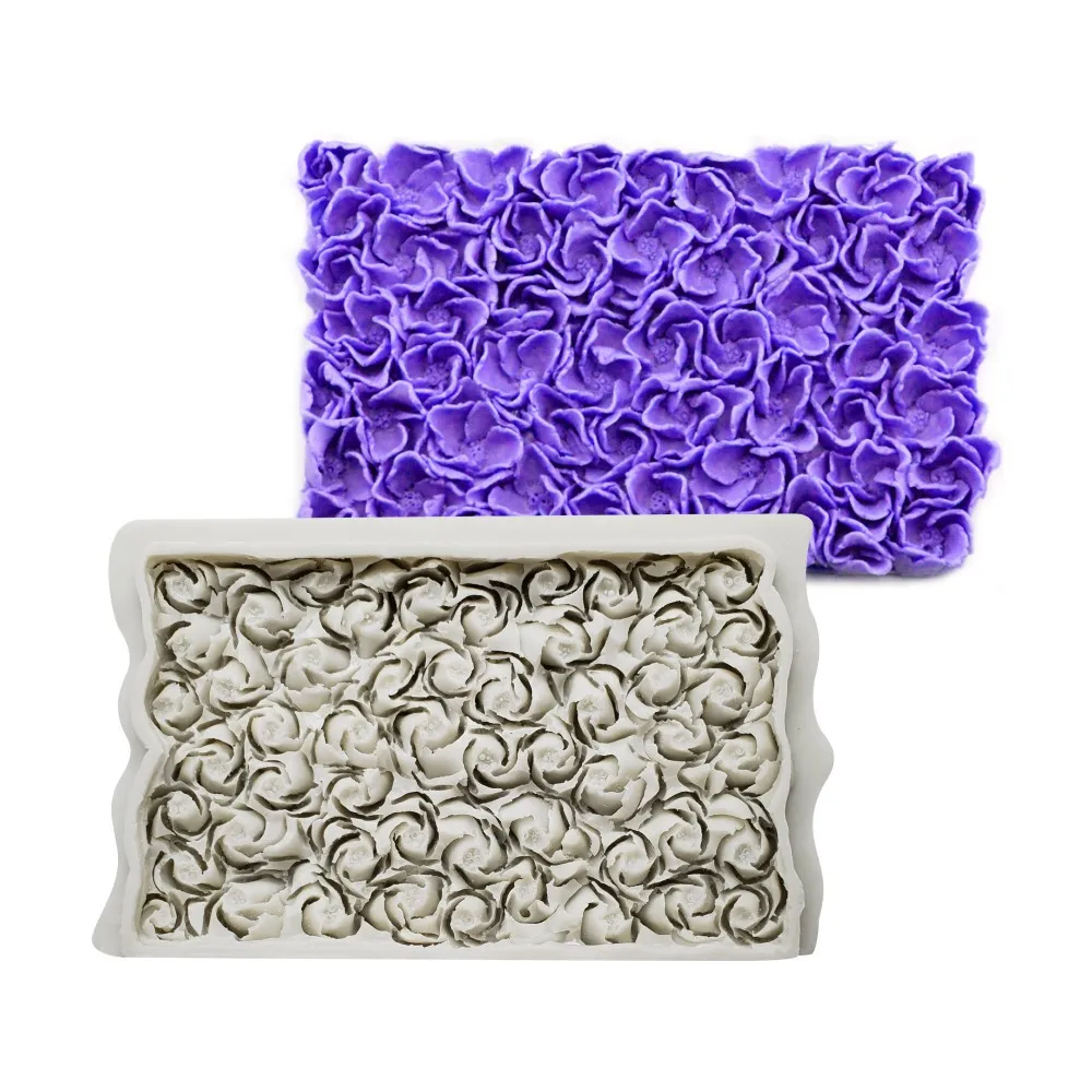 

Rose Flower Fondant Cake Border Silicone Mold 3D Cake Decorating Baking Tools Sugar Craft Gumpaste Flower Candy Chocolate Mould