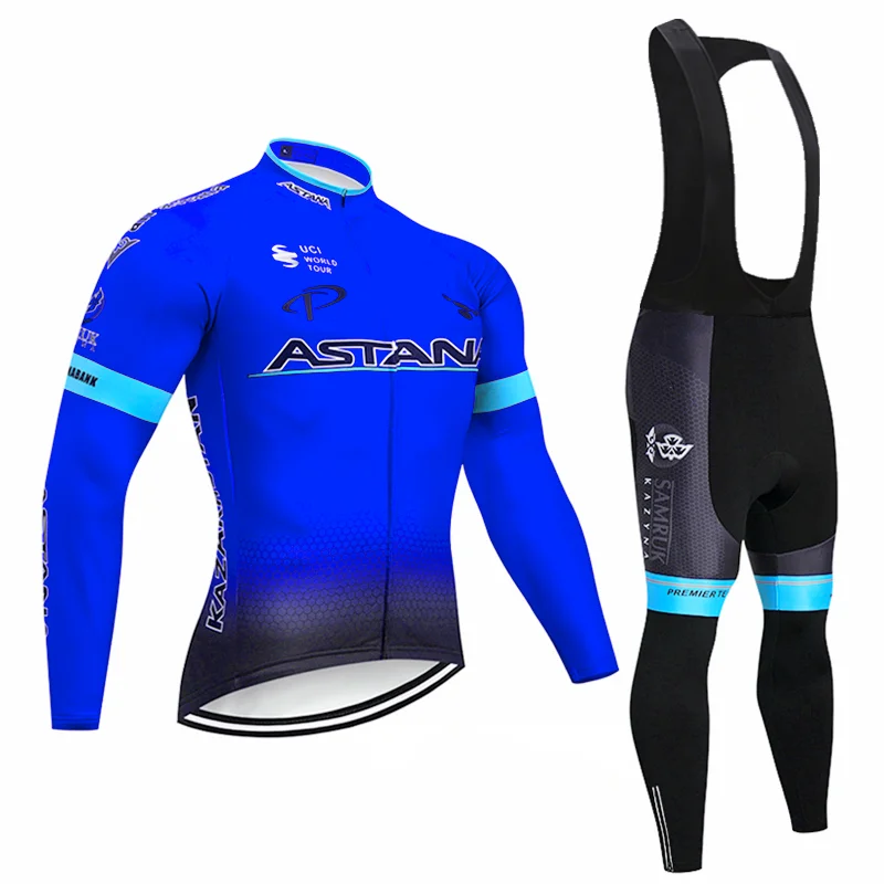 Команда Астаны, велосипедная куртка 9D, набор велосипедных штанов, Ropa Ciclismo, Мужская зимняя теплая флисовая профессиональная одежда, трикотаж для велосипедистов, одежда для Майо - Цвет: Pic Color