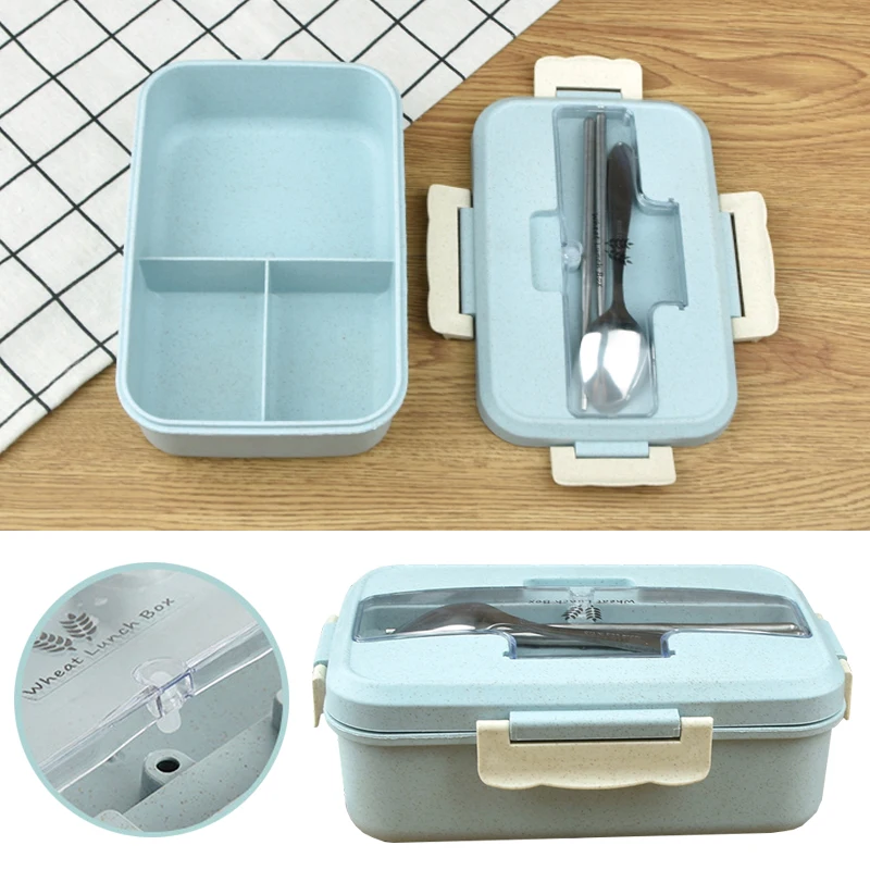 1 шт. Ланч-бокс ведро для еды контейнер пшеничная солома пикника кемпинга на