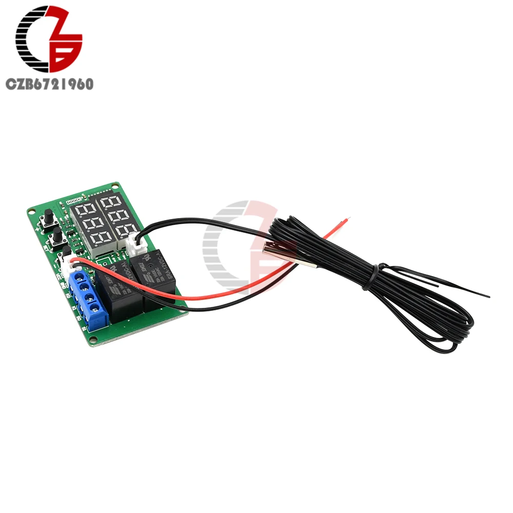 Цифровой термостат для контроля температуры 12 В терморегулятор метеостанция