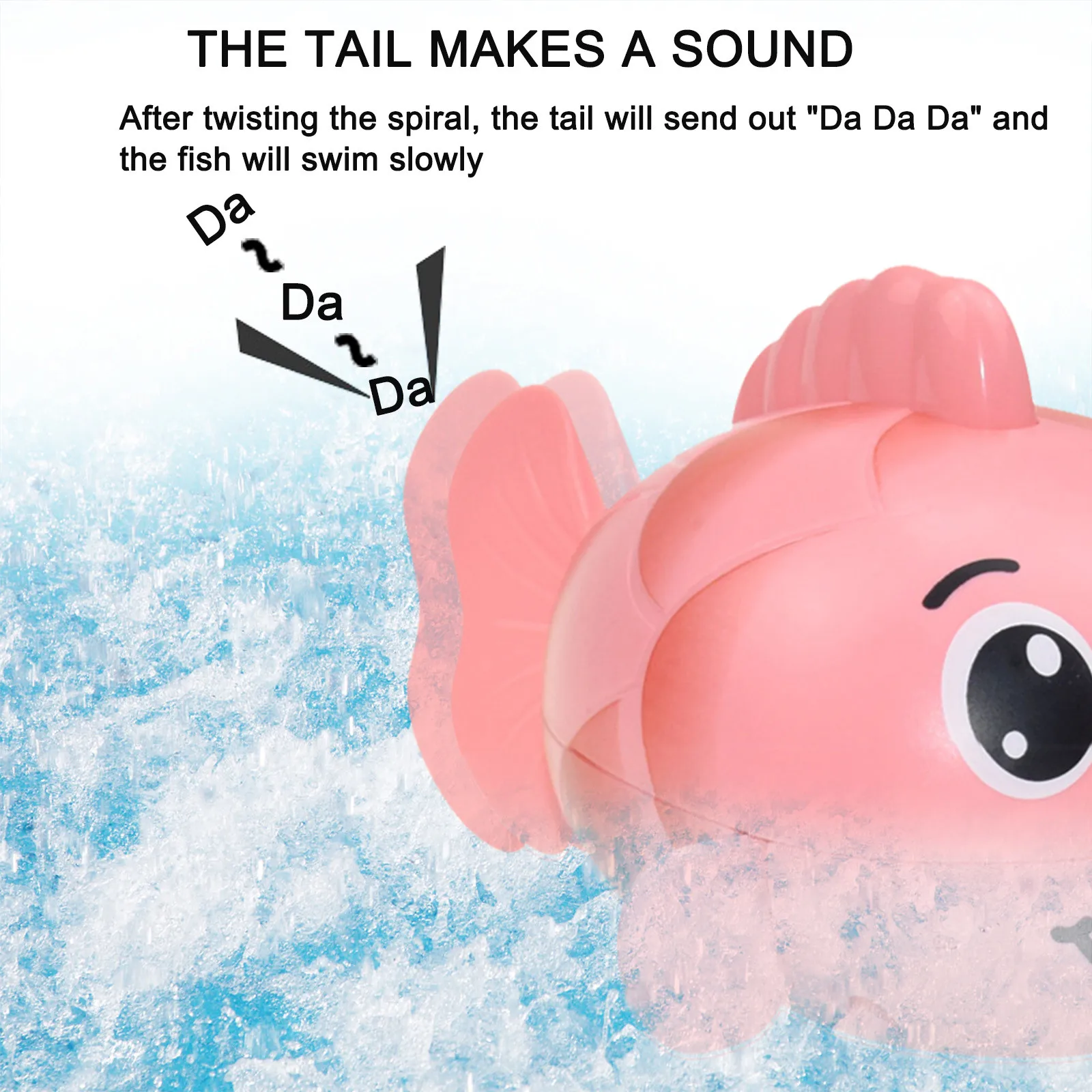 Детская летняя пляжная игрушка для купания водный карп веселая улыбка заводная