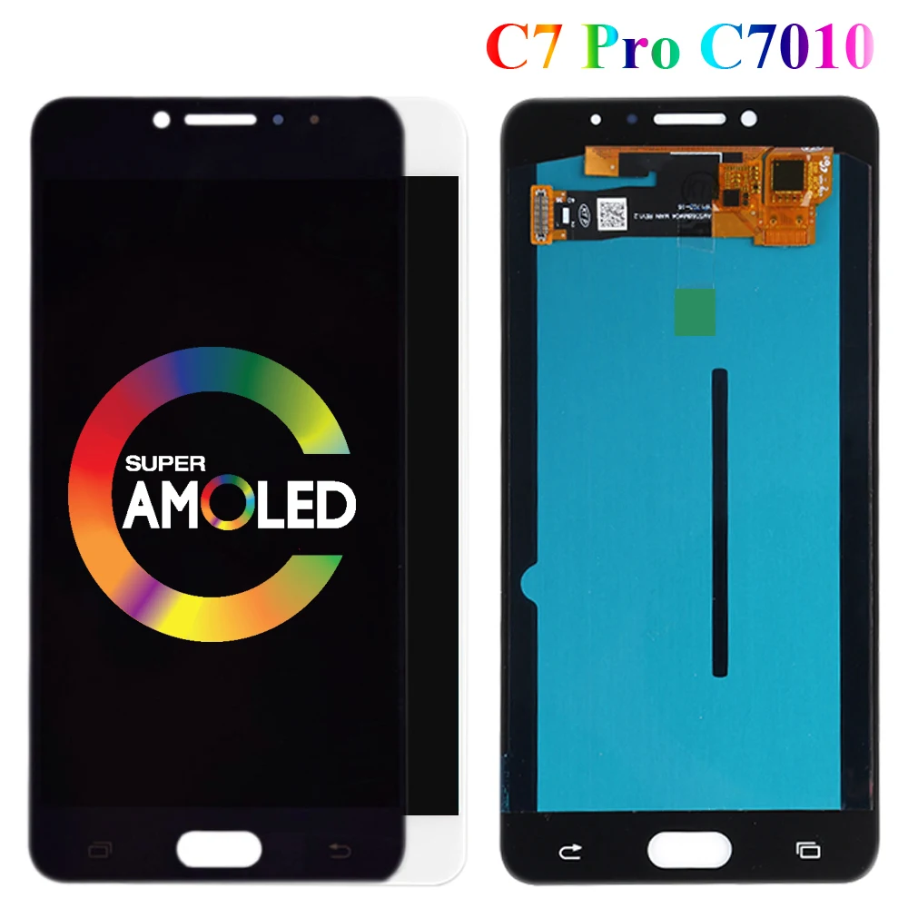 

C7010 Super AMOLED For Samsung C7 Pro C7010 SM-C7010 C7010F LCD Display Touch Screen Panel Digitizer Assembly Replacement Parts