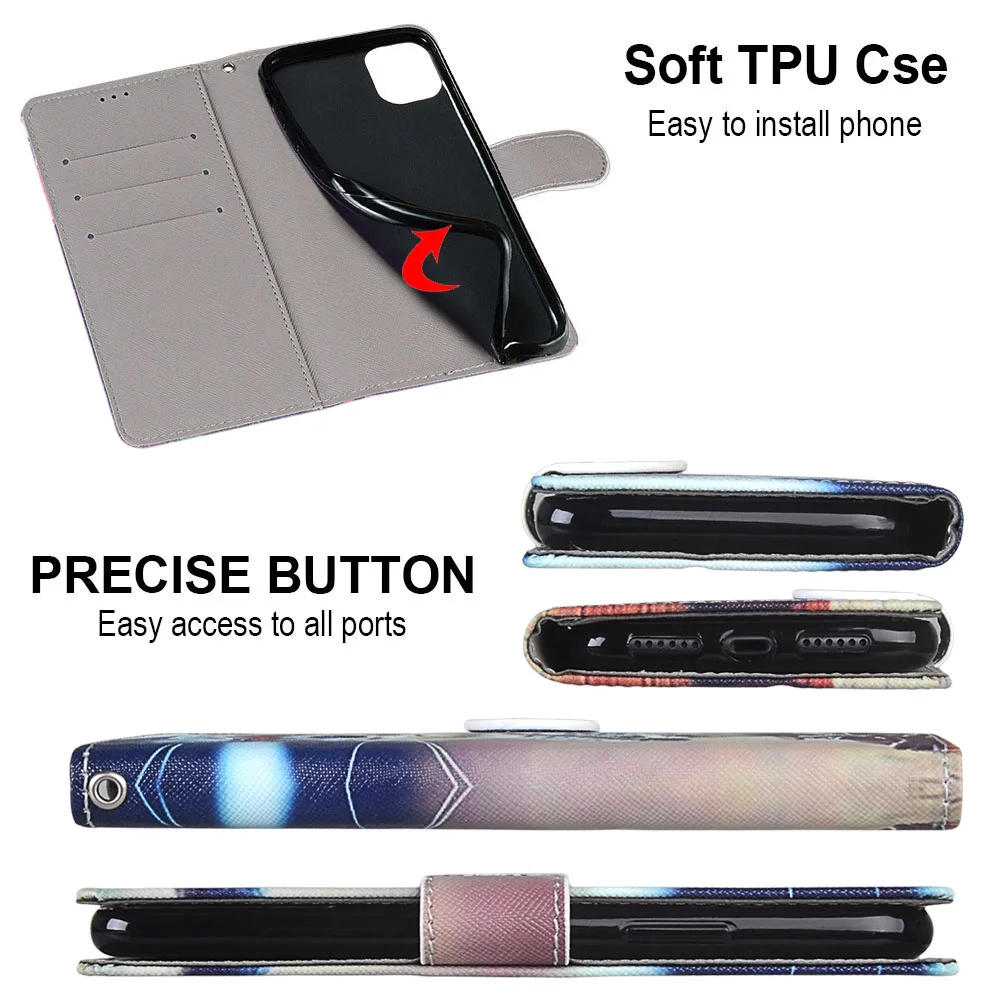 Чехол-книжка Etui POCO M3 Для Xiaomi X3 NFC симпатичный кошелек с собакой кошкой тигром