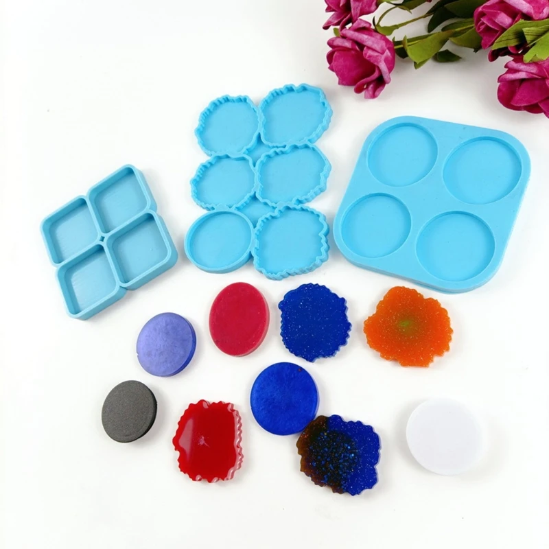 

3Pcs Round Square Phone Grip Resin Mold Epoxy Resin On Top Phone Grip Resin Mold 964E