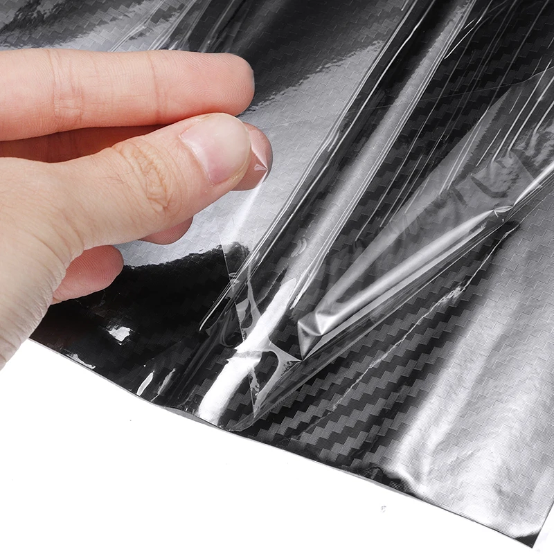 

152*30cm Carbon Fiber Black Wrap Film Car Styling Hood Trunk Roof Door Handles 6D Glass Vinyl Film Sticker