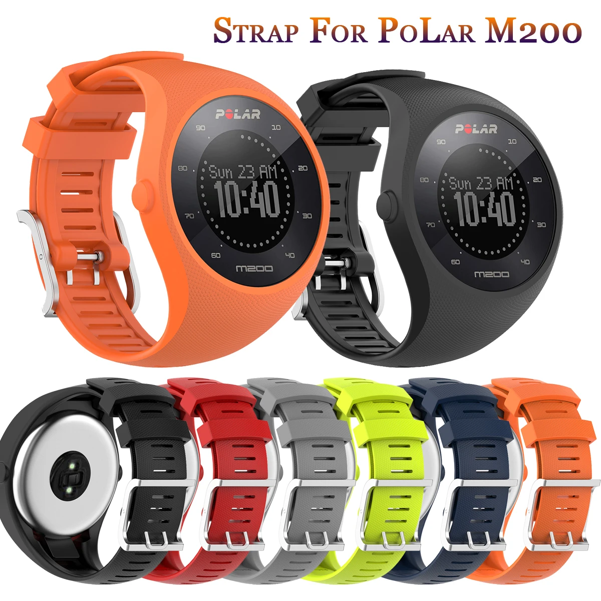 

Accessory Soft Silicone Strap For Polar Watch Replacement Watch Band Wrist Strap Sport Bracelet For POLAR M200 GPS Running Watch