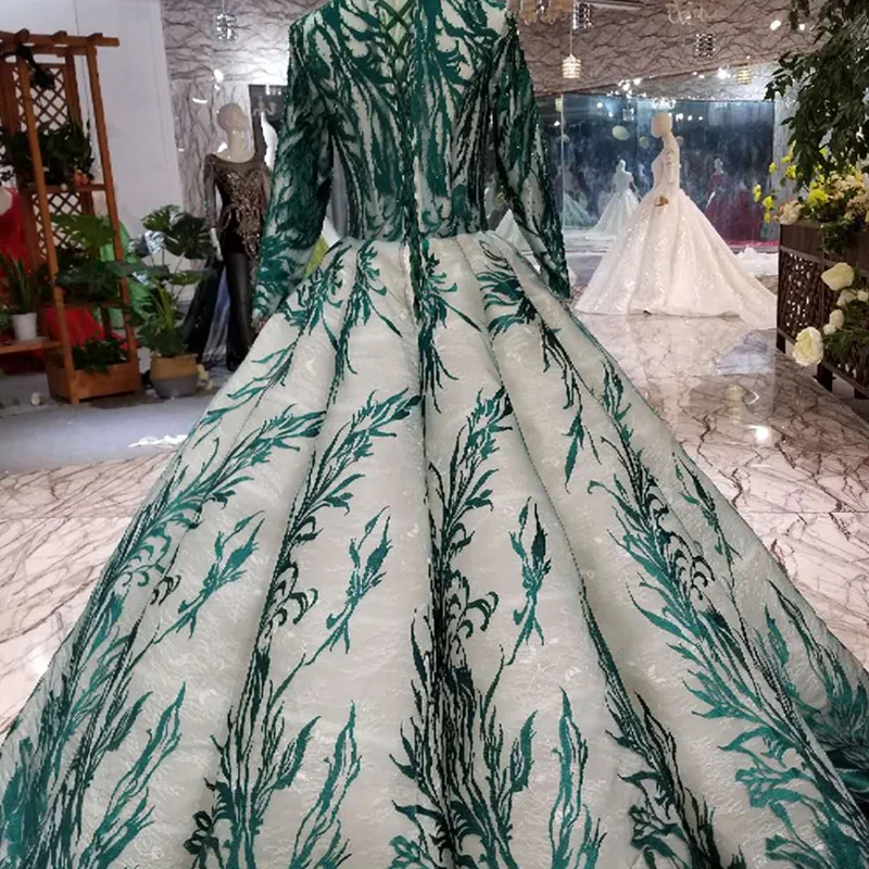 LSS141 бальное платье платья для вечеринок зеленое кружевное длиной до пола с