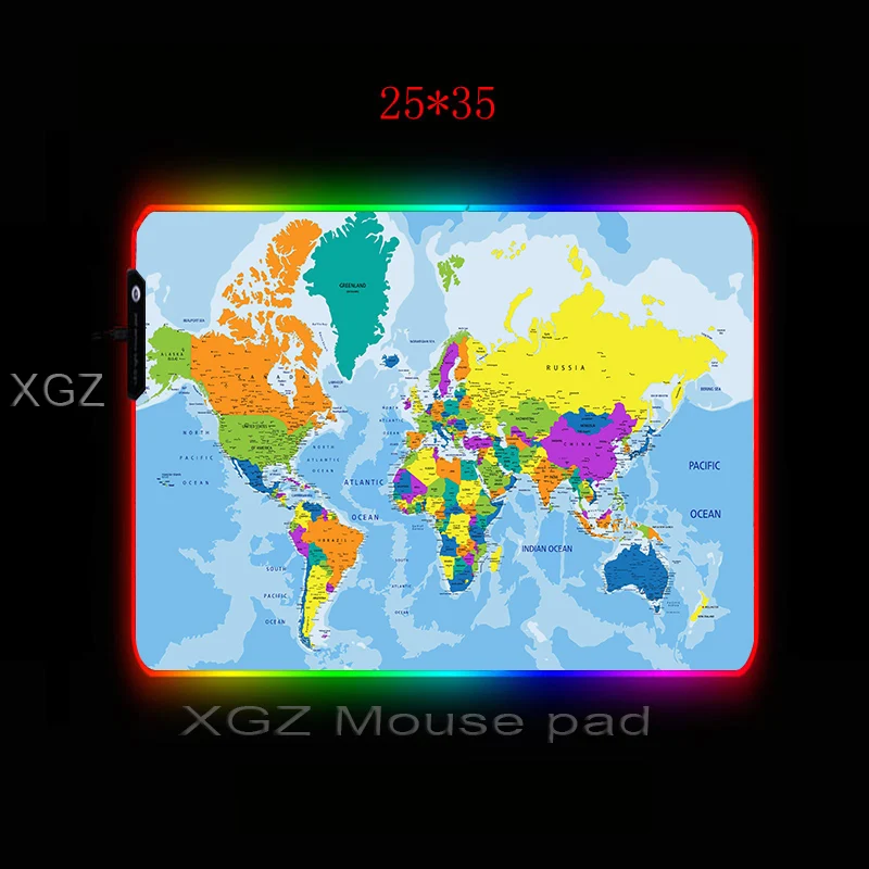 Большой коврик для мыши XGZ RGB с застежкой по краю компьютерного стола