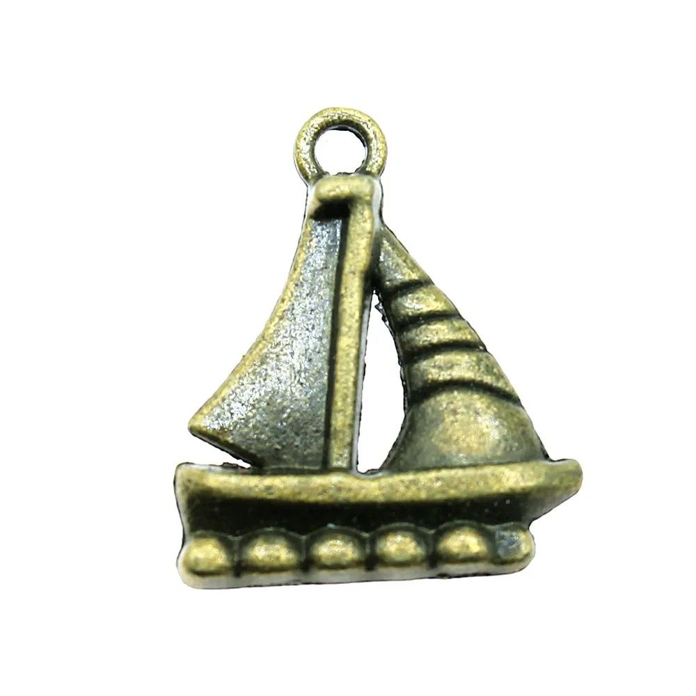

10pcs Charms Boat DIY Jewelry Findings Antique Bronze Plated 20x16mm Boat Charms