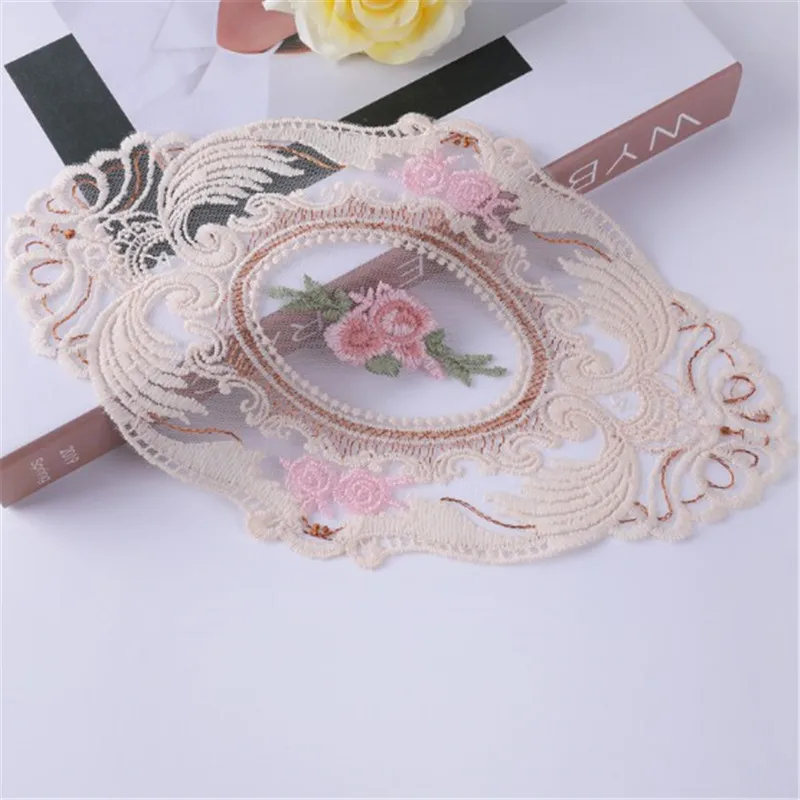 Кружевные вышитые цветочные нашивки для шитья одежды сделай сам сумка занавеска