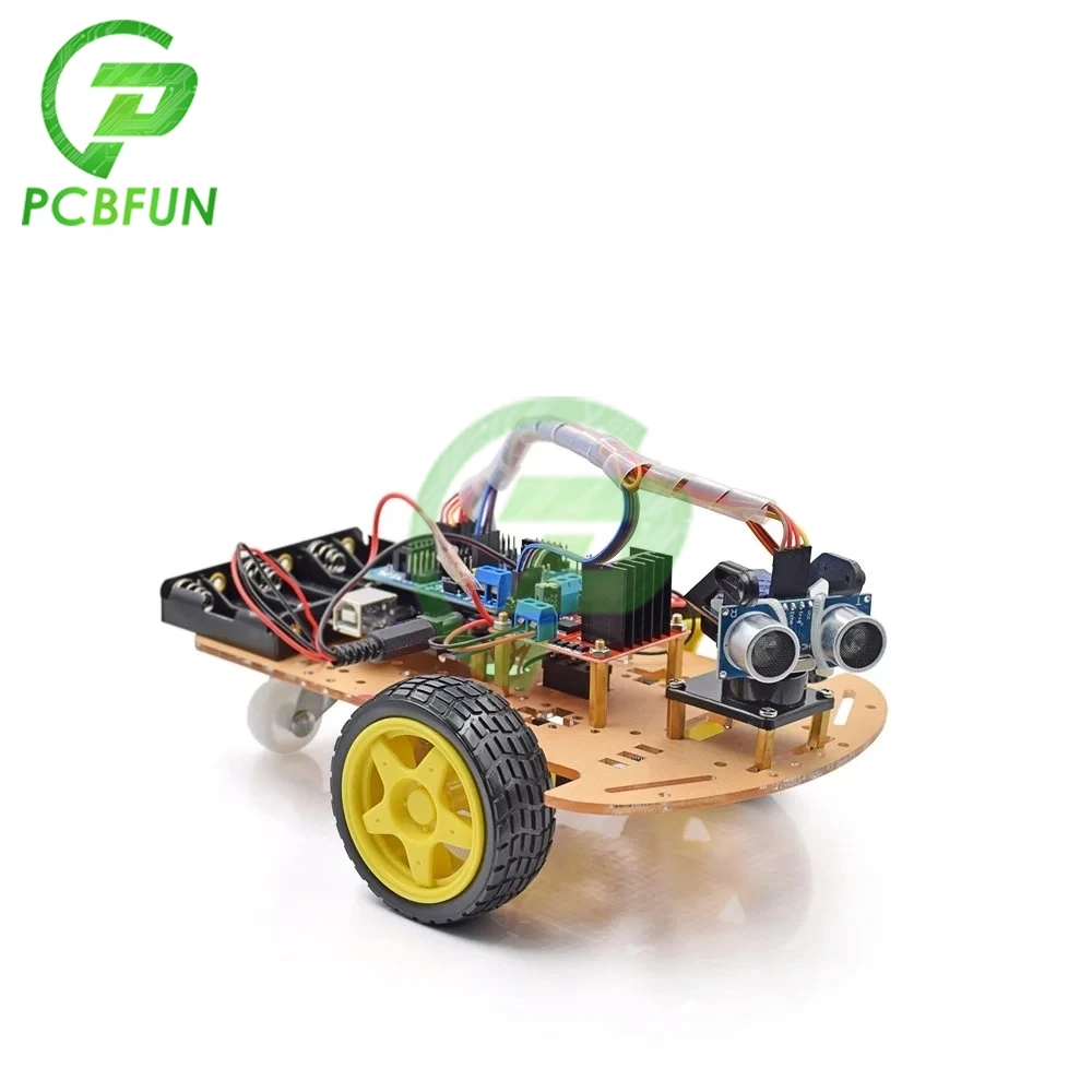 2WD Smart Car Kit Avoidance Tracking Motor Robot Chassis Speed Encoder Battery Ultrasonic Module For Arduino | Электронные