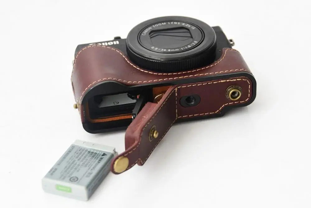 Чехол-сумка из натуральной кожи для камеры Canon G7X III/II G7X3 G7X2 | Электроника