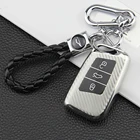 Чехол для автомобильных ключей, ТПУ, с кольцом-цепочкой для ключей для Volkswagen VW Tiguan MK2 Magotan Passat B8 CC, Skoda Superb A7