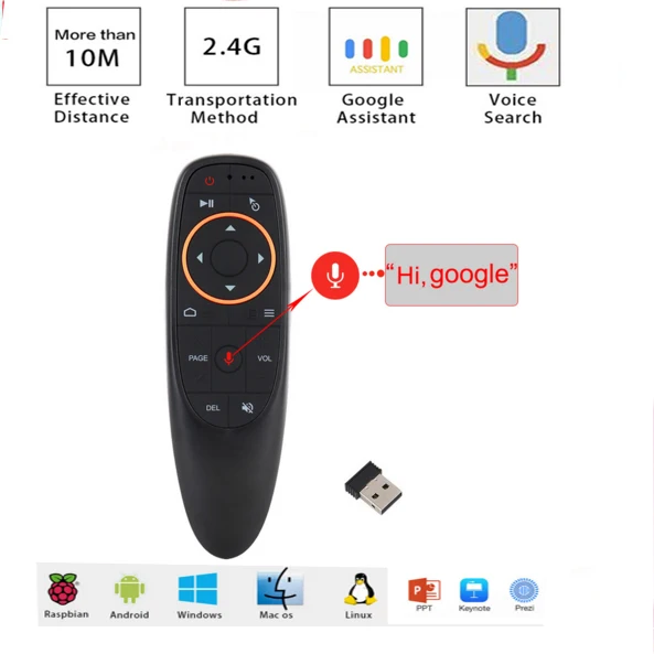 G10 G10/G20/G30 пульт дистанционного управления 2,4G Беспроводная Голосовая воздушная мышь гироскоп 33 клавиши ИК обучающий зонд умный пульт для игры android tv box - Цвет: G10