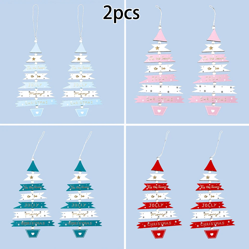 

2PCS Christmas Tree Ornament Holiday Decor Gift Hanging Pendant Merry Xmas Mini Christmas Trees 2020 New Arrivalf Or Home Diy