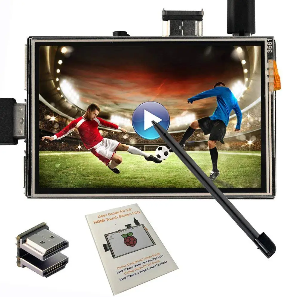 3,5 дюймов HDMI LCD TFT сенсоный экран дисплей для Raspberry pi 2 и Pi 3 Модель B аудио выход со стилусом