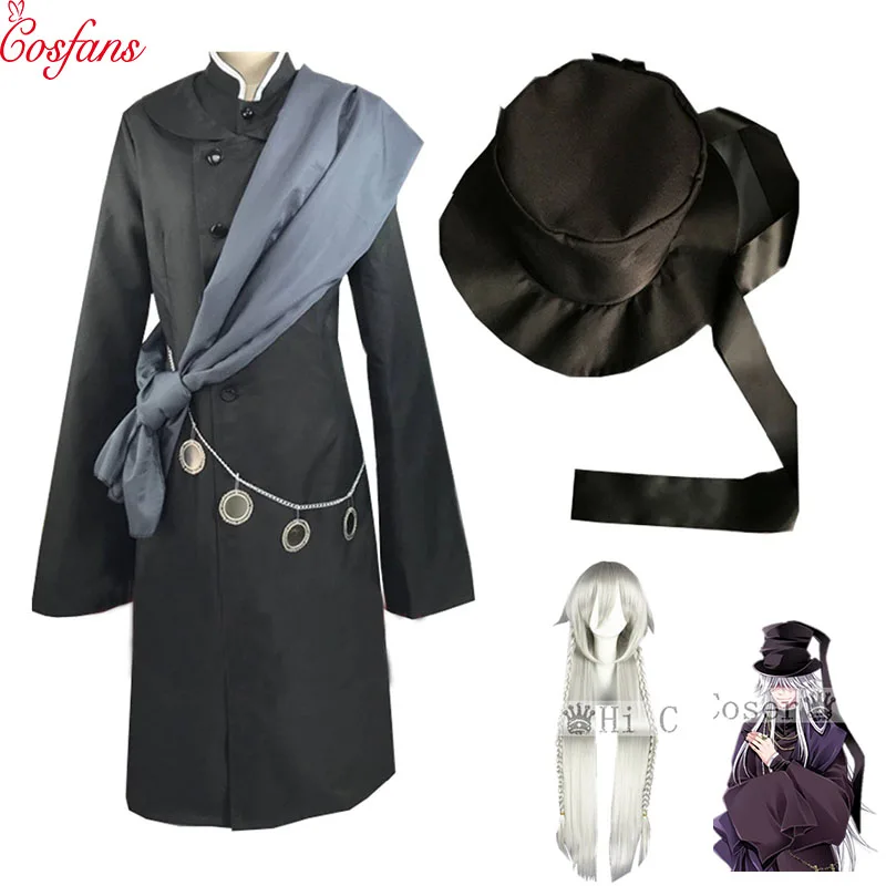 6 шт. Черный Дворецкий куросицуджи гробовщик мужской косплей Хэллоуин женские