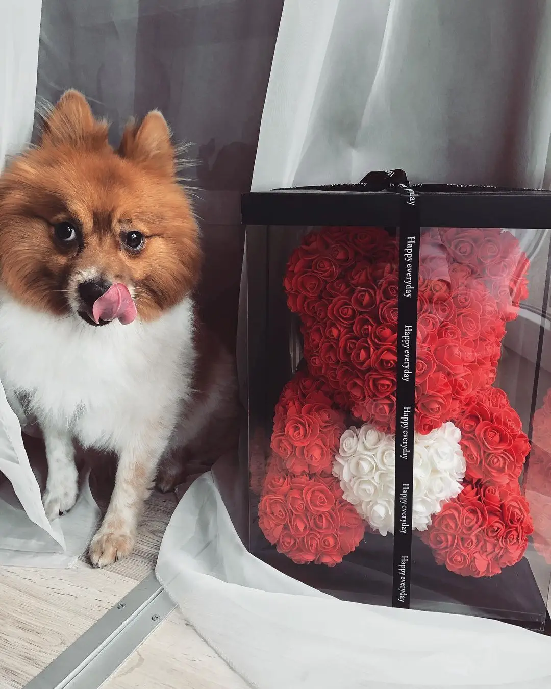 Прямая поставка 25/40 см плюшевый розовый медведь искусственные цветы для женщин