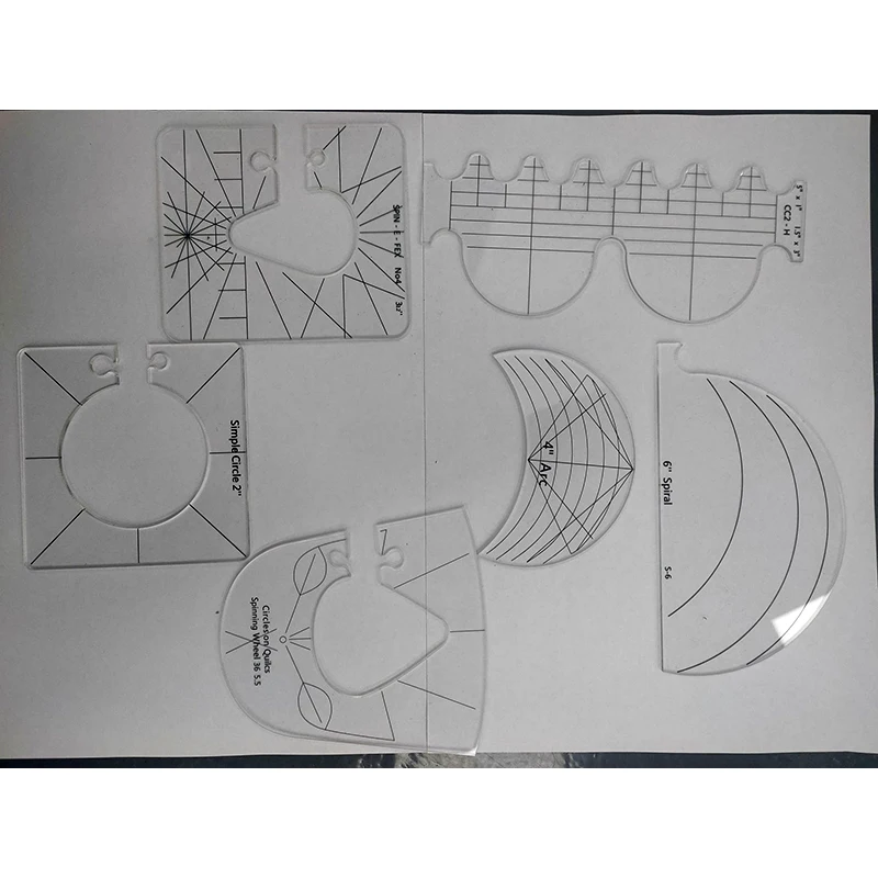 

6Pcs Acrylic Template Rulers Sewing Frame Portable Quilting Sampler Sets Sewing Machines Tool Set