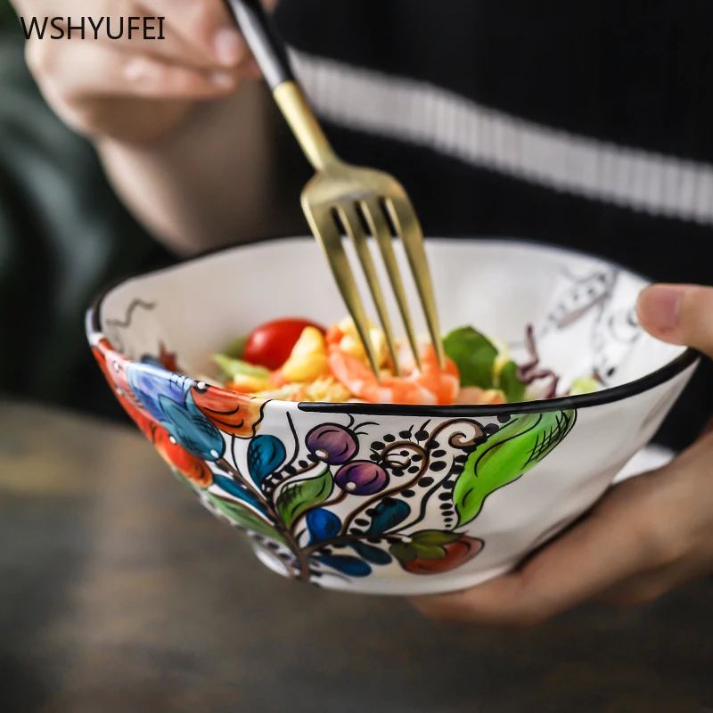 Керамическая посуда роспись ручной подглазурная в пасторальном стиле