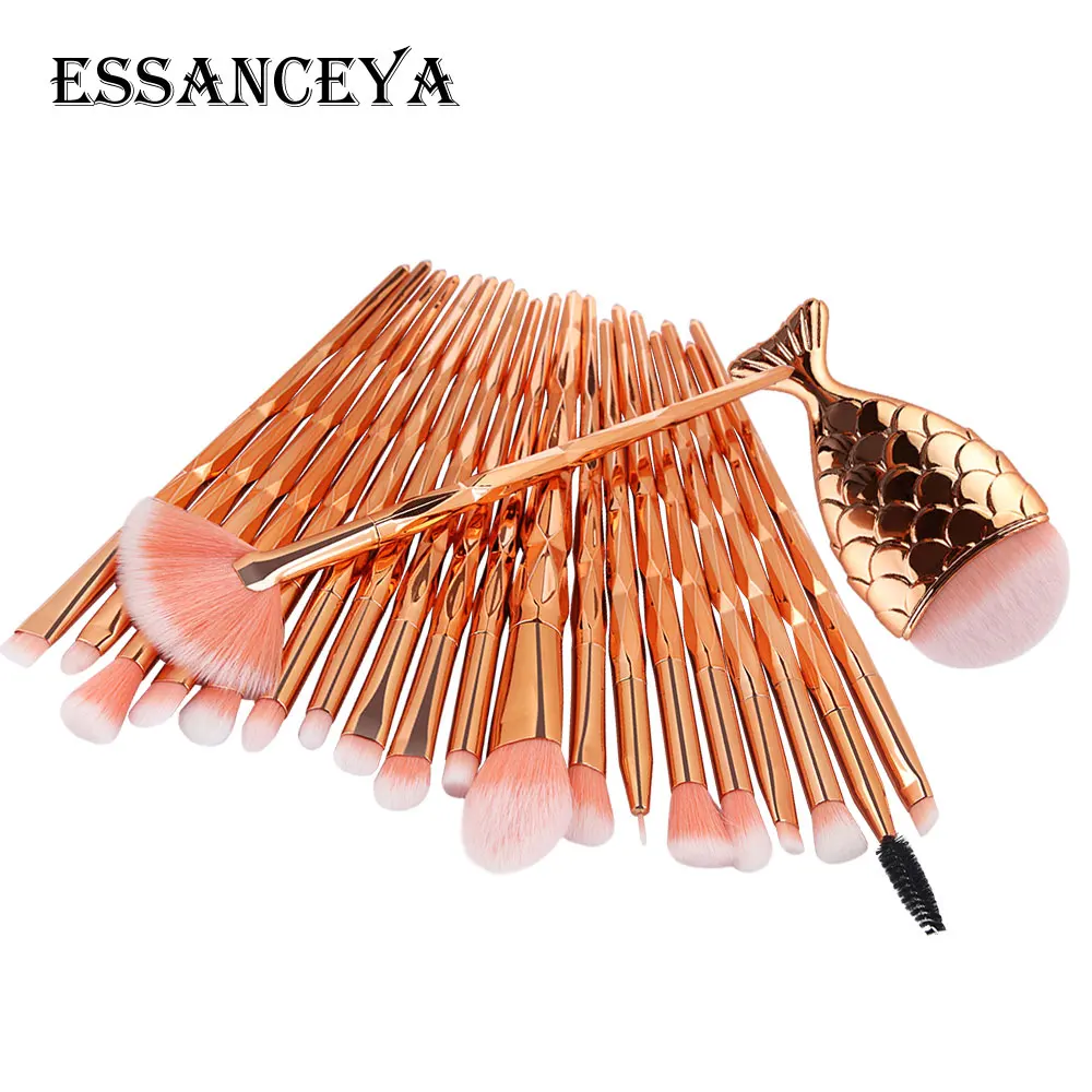 ESSANCEYA Лидер продаж 11/21 шт. алмазные кисти для макияжа русалки набор с рыбьим