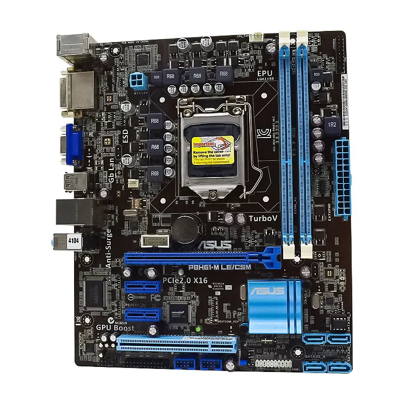 

Материнская плата ASUS P8H61-M LE/CSM 1155, материнская плата DDR3 Intel H61 с поддержкой процессора Core i5 LGA 1155 USB2.0 PCI-E X16 Micro ATX