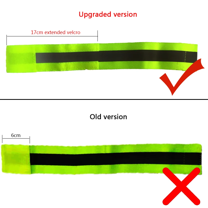 

4pcs High Visibility Band Reflection Elastic Wristbands Ankle Straps Emergence Safety Warning Bands Running Cycling Reflective