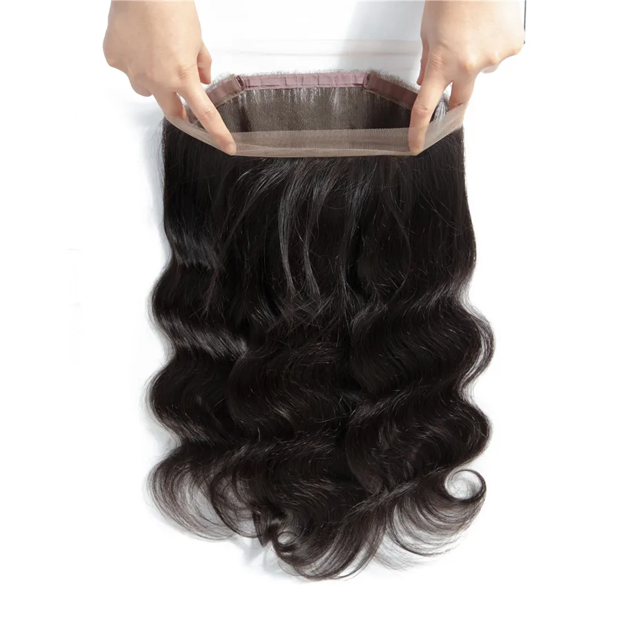Queen Love Hair 360, фронтальная кружевная застежка, волосы remy, бразильские, натуральный цвет, объемные, волнистые, человеческие волосы, закрытие для черных женщин
