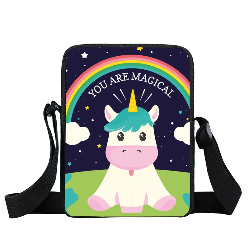 xkbunicornowl07 Фантазия животных Красочные Единорог мини сумка для девочек Bookbag мальчиков Школьные сумки Дети Книга сумка сумки на плечо лучший подарок - Цвет: xkbunicornowl07