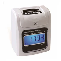 electronic attendance machine digital time recorder office staffs%c2%a0check in punch card clock%c2%a0id card punching machine 100v 240v
