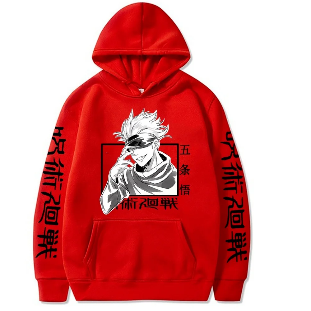 

Anime Jujutsu Kaisen Hoodie Costume Hip Hop Pullovers Tops Loose Long Sleeves Autumn Man Streetwear Cloth Cosplay Cartoon Gift
