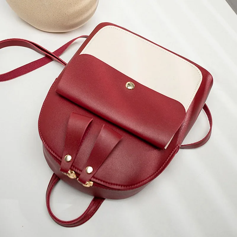 

Fashion Mini Women Backpack Multi-Function Phone Pack Patchwork Girl Purse Cell Phone Holder Small Backpack Teenager School Bag