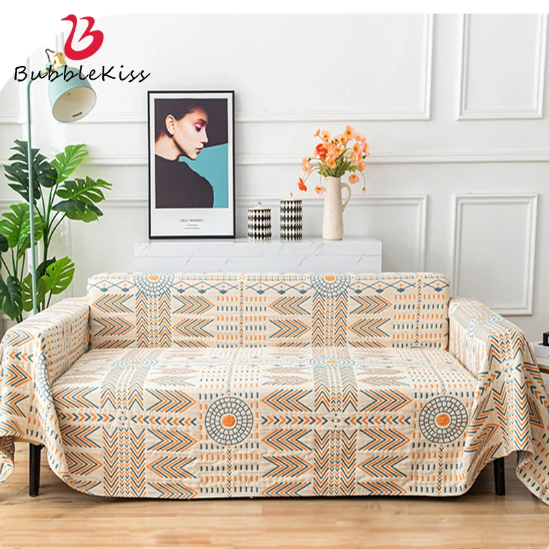 

Bubble Kiss Cotton Home Sofa Covers Soft And Smooth Living Room Couch Cover Bohemian Style Fine Jacquard Slipcover Sofas Towel