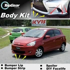 Дефлектор губ на бампер для Mitsubishi Mirage Attrage Space Star, для Dodge Attitude, передний спойлер, юбка для тюнингаобвеса