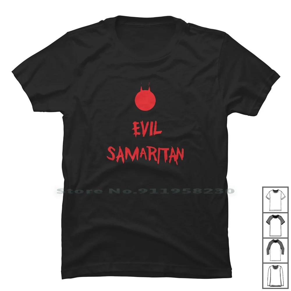 Evil Samaritan Funny T Shirt 100% Cotton Parody Genius Rita Mari Joke Geek Evil Tan Sam Fun Us Ny