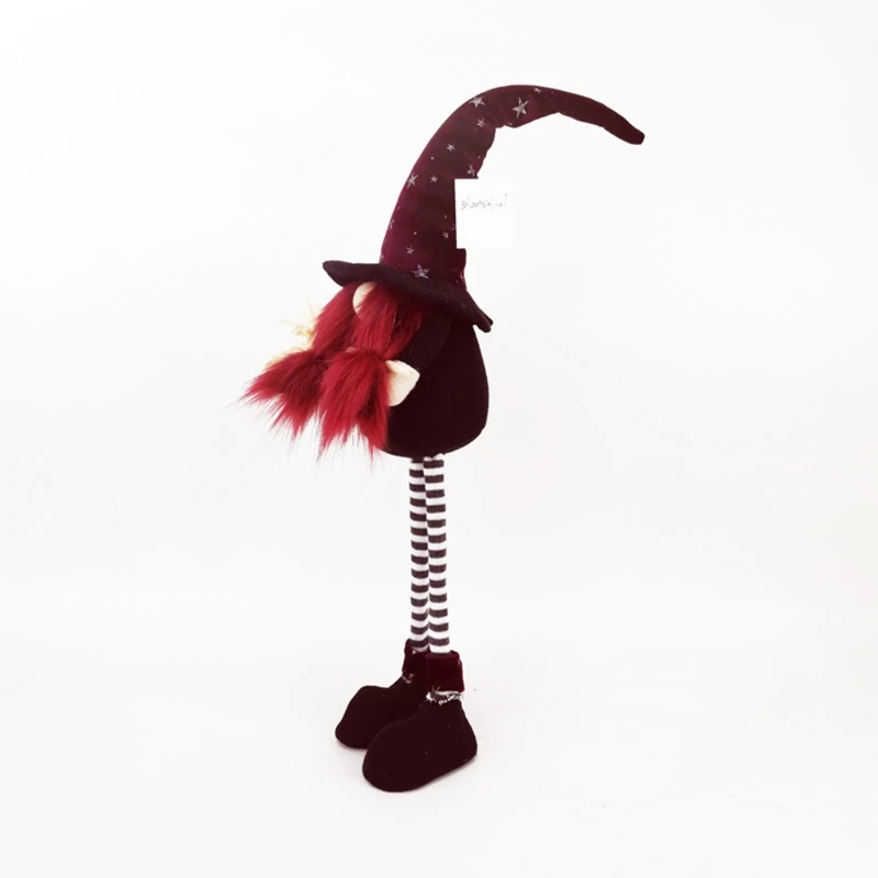 

Telescopic Halloween Witch Gnome Ornaments Handmade Tomte Swedish Gnomes Nisse Scandinavian Door Stopper Table Decorations