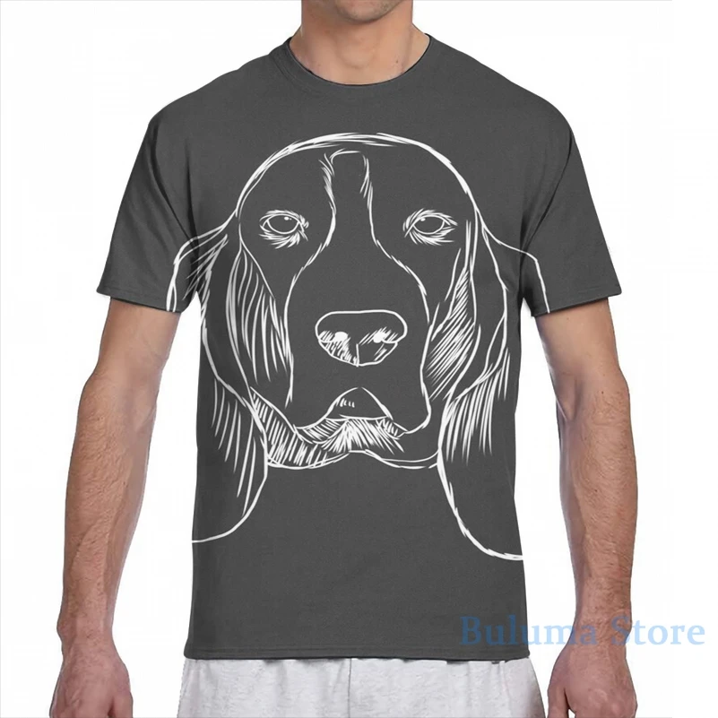 Мужская футболка bассет Хаунд (2) женская модная с принтом по всей длине топы для